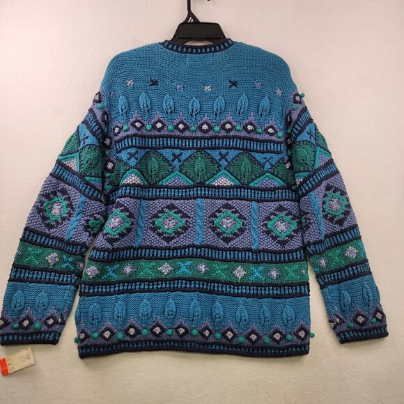 Vintage Portraits By Northern Isles S Hand-Knitted Traveler Cardigan Deadstock - Picture 2 of 14